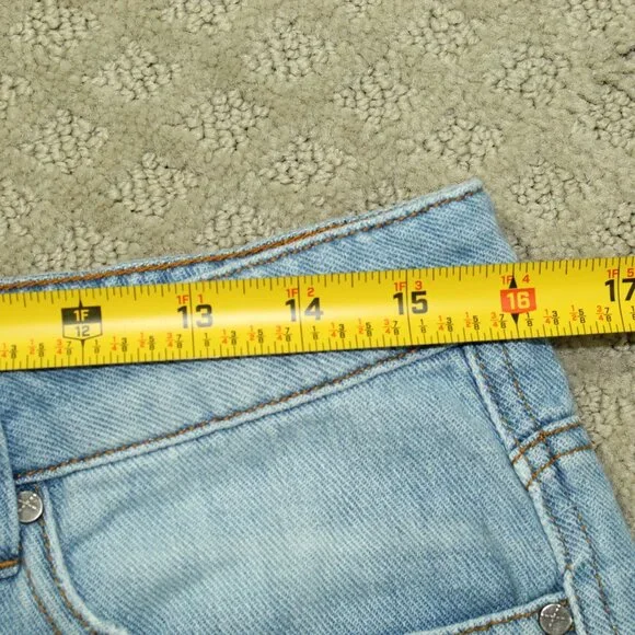 Unpublished Women's Size 28 Ripped Mid Rise Denim Blue Jean 3 Shorts($70)